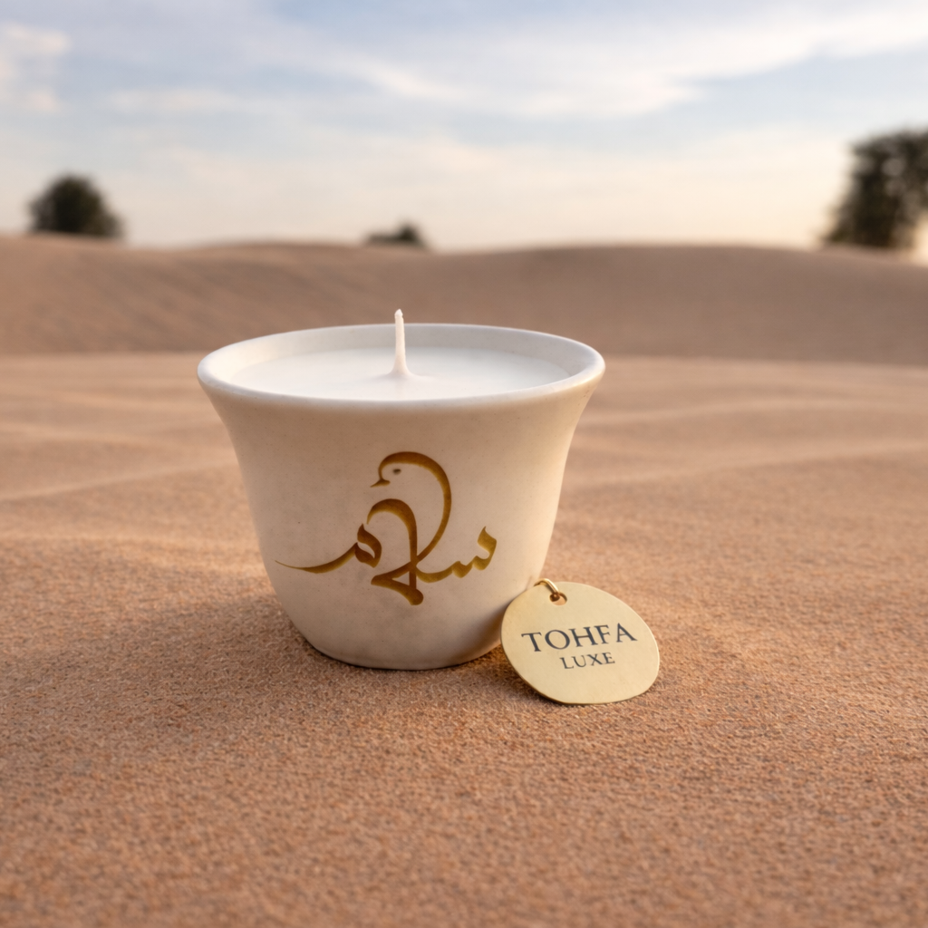 Peace Artisan Soy Wax Oud Candle – Gold Engraved