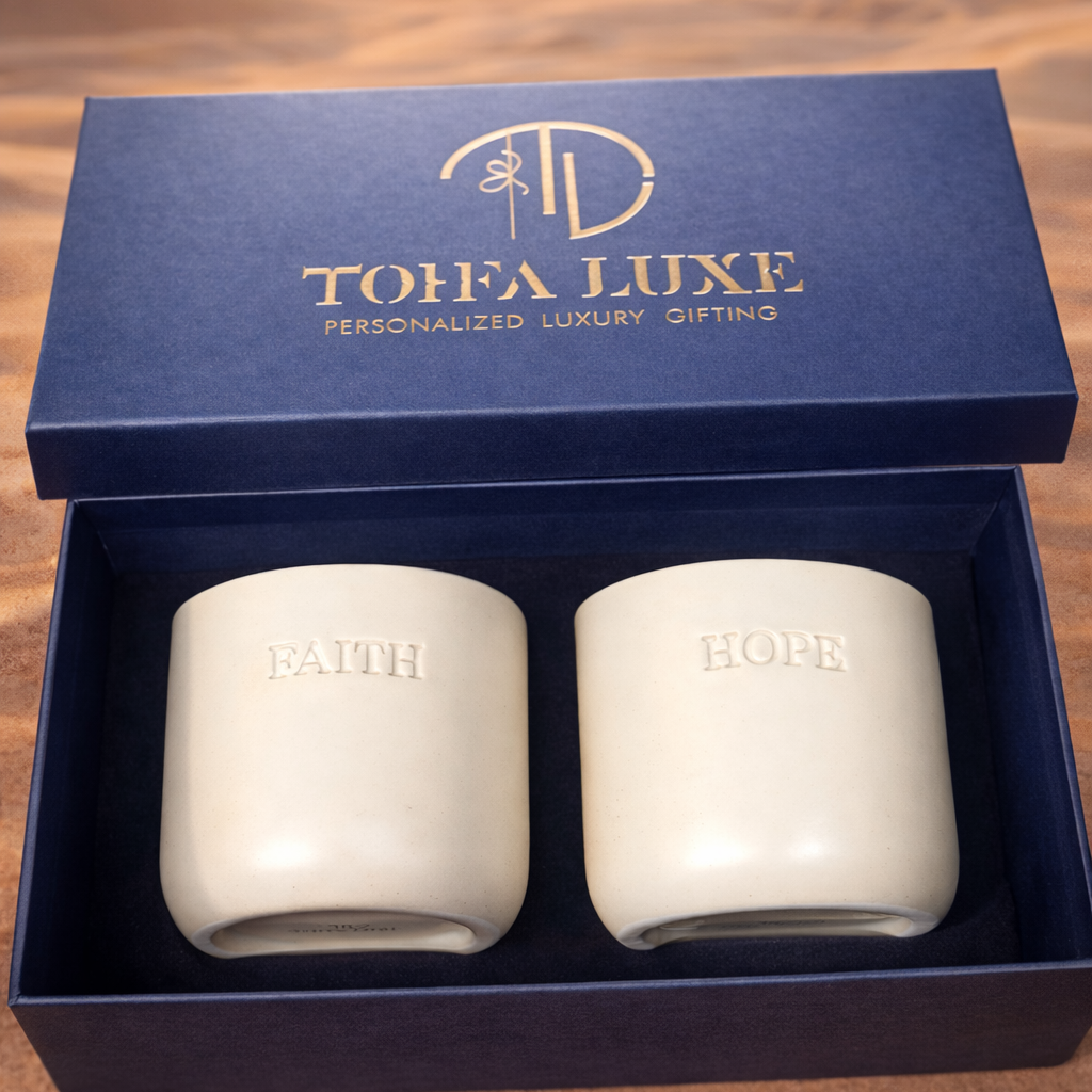 Hope and Faith - Large in Gift Box - Desert Color - Set of 2