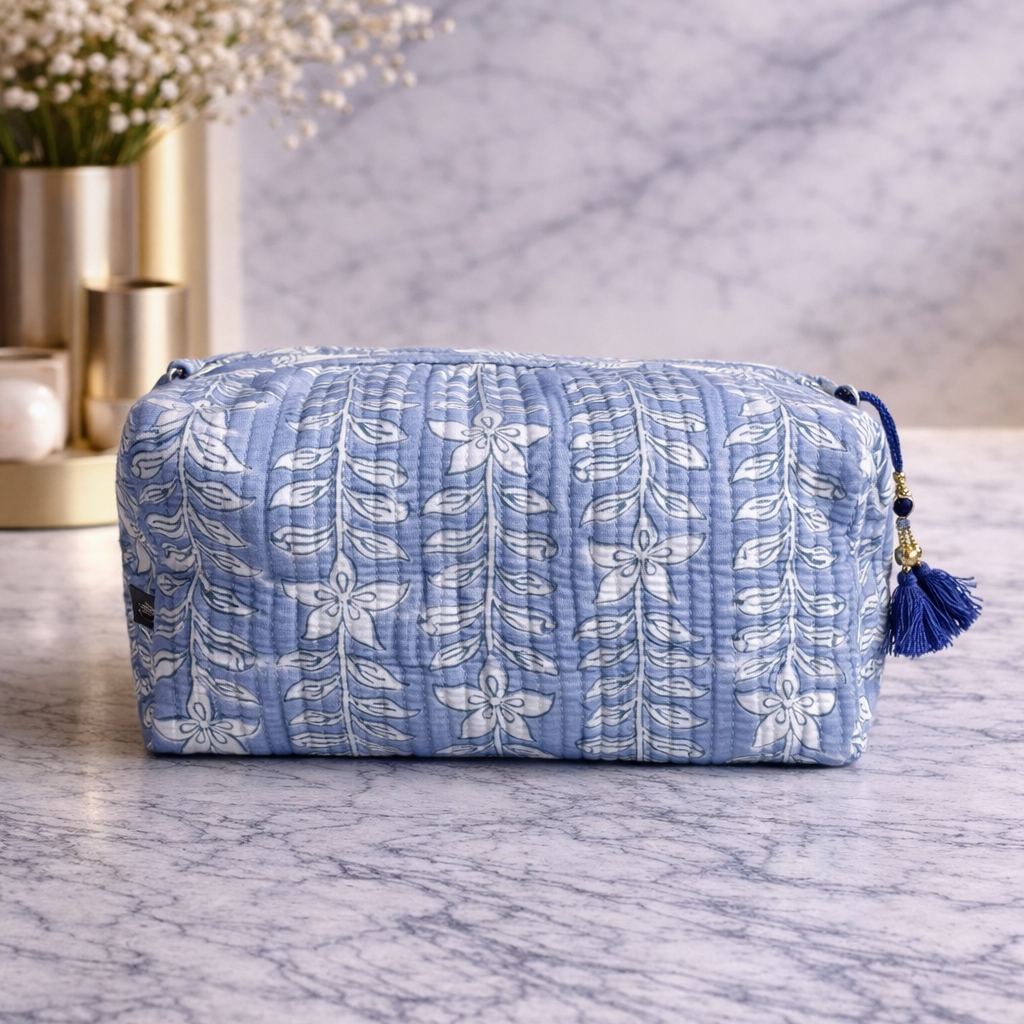 Ruza Handmade Block Printed Pouch - Large