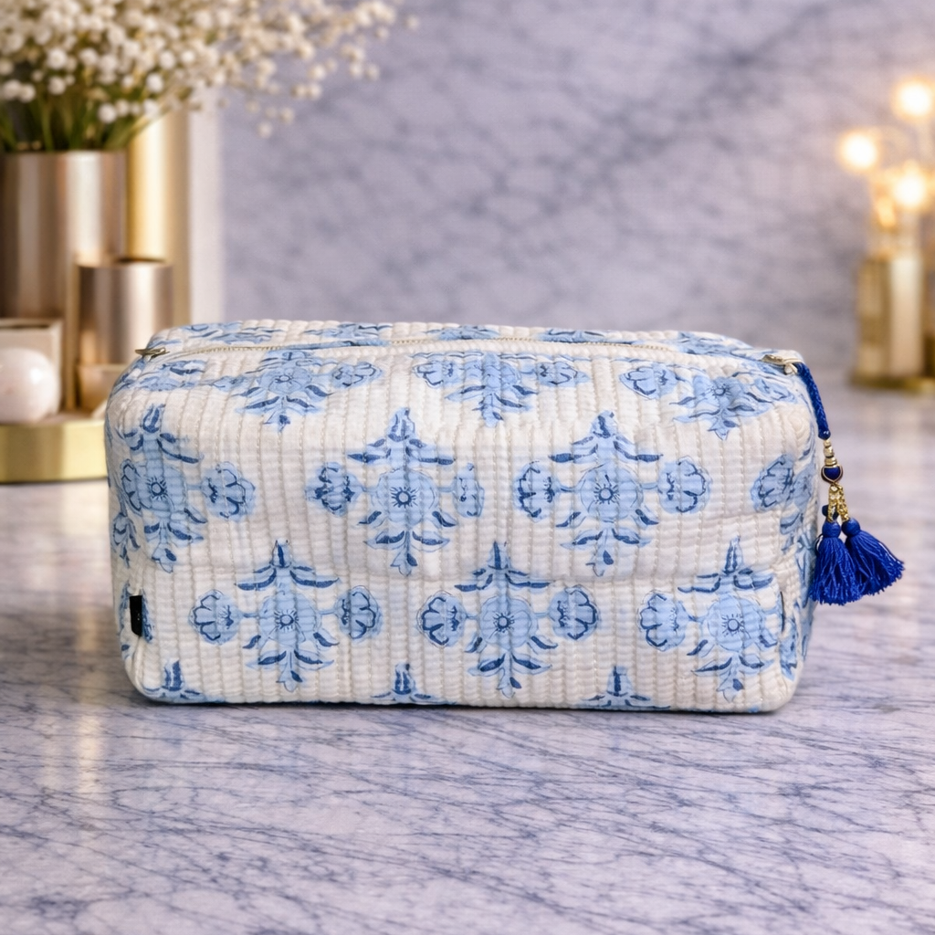 Mira Handmade Block Printed Pouch - Large