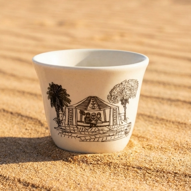 Majlis Artisan Qahwa Cup – Handmade Arabic Coffee Cup | Luxury Majlis Décor UAE (Single)