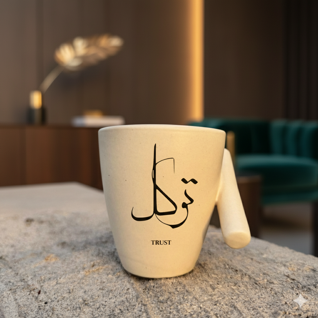 Trust Calligraphic Slant Mug