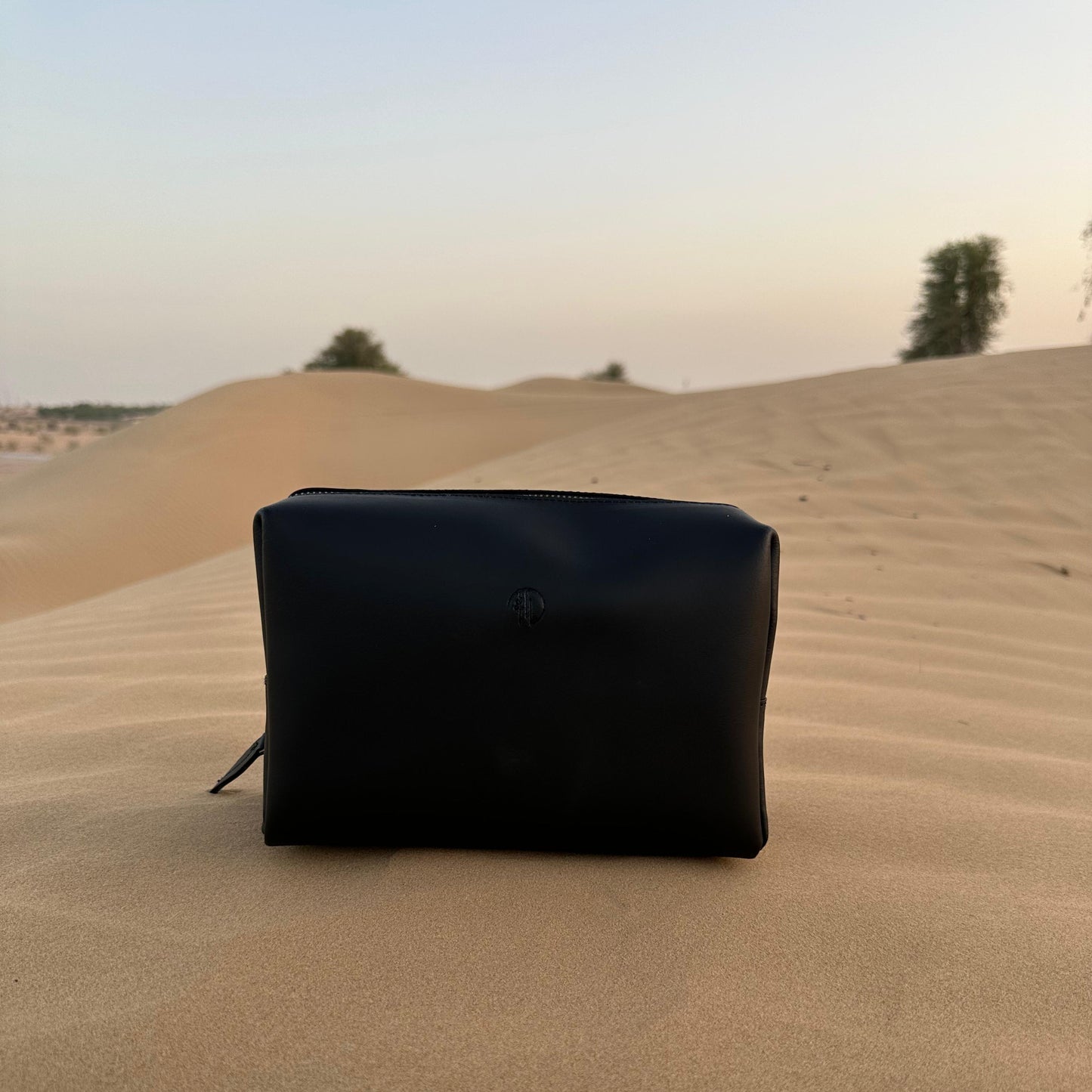 The Black Voyage Leather Travel Pouch
