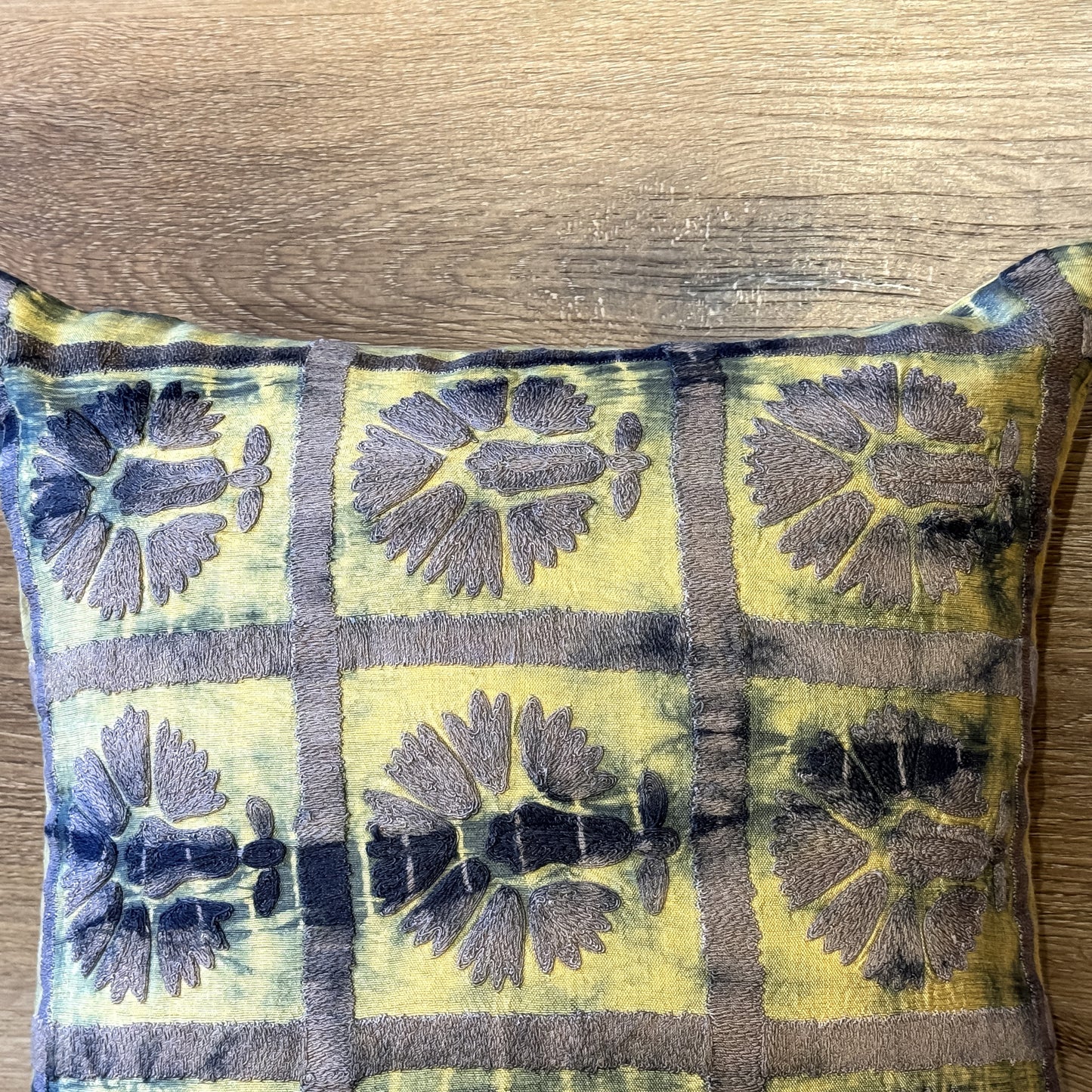 Zohra Yellow Square Decorative Cushion
