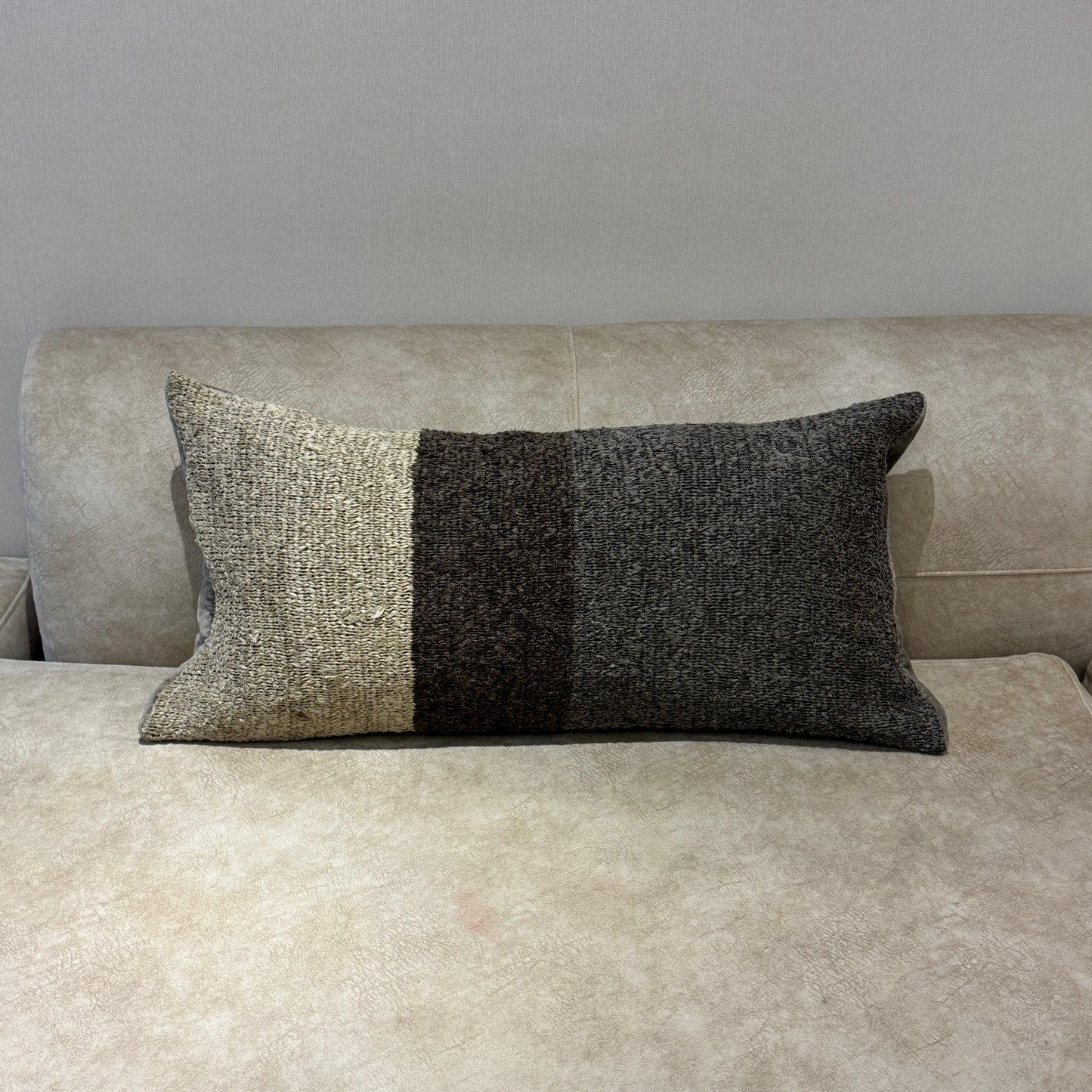 Lunza Handbraided Brown Cushion