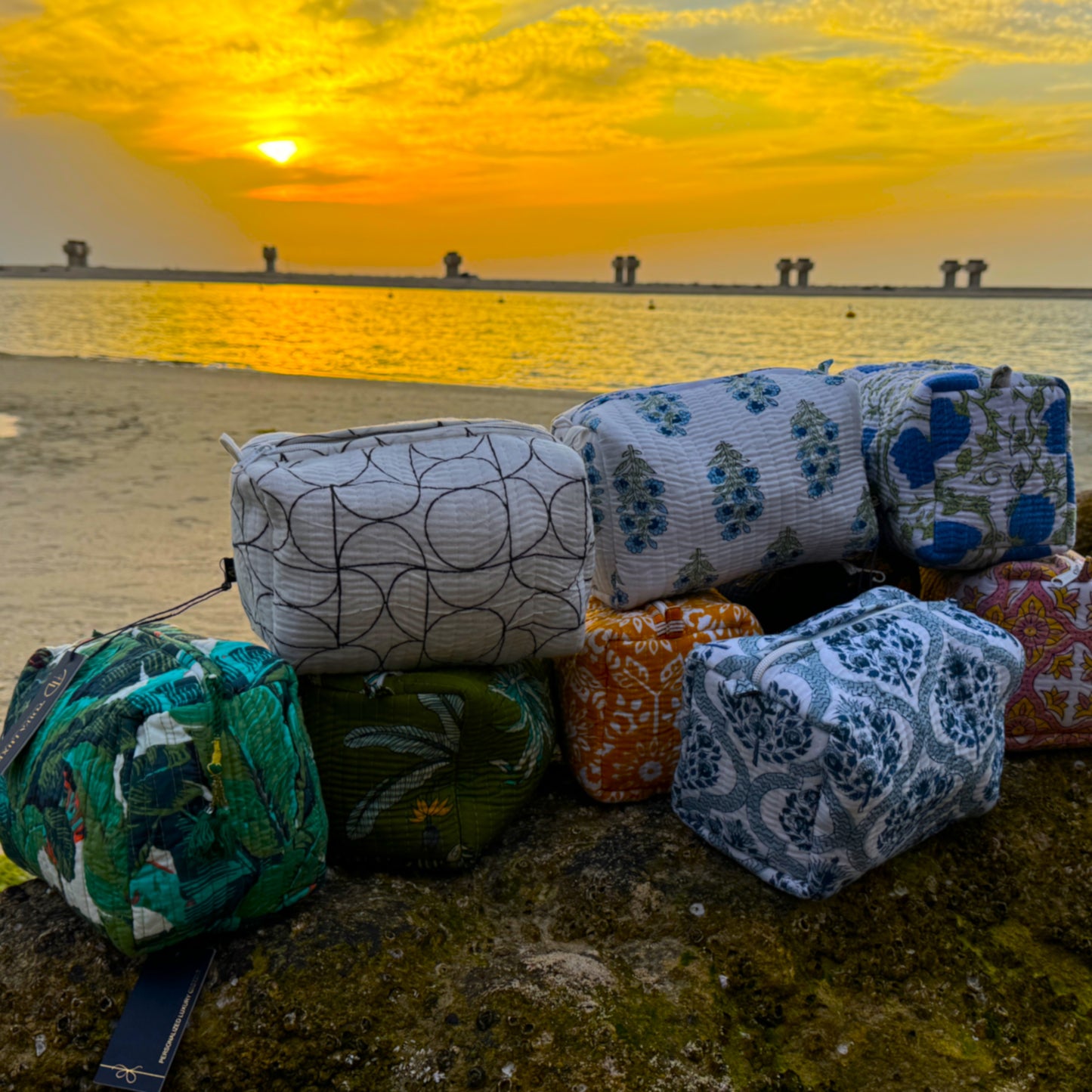 Ivy Handmade Block Printed Flat Pouch