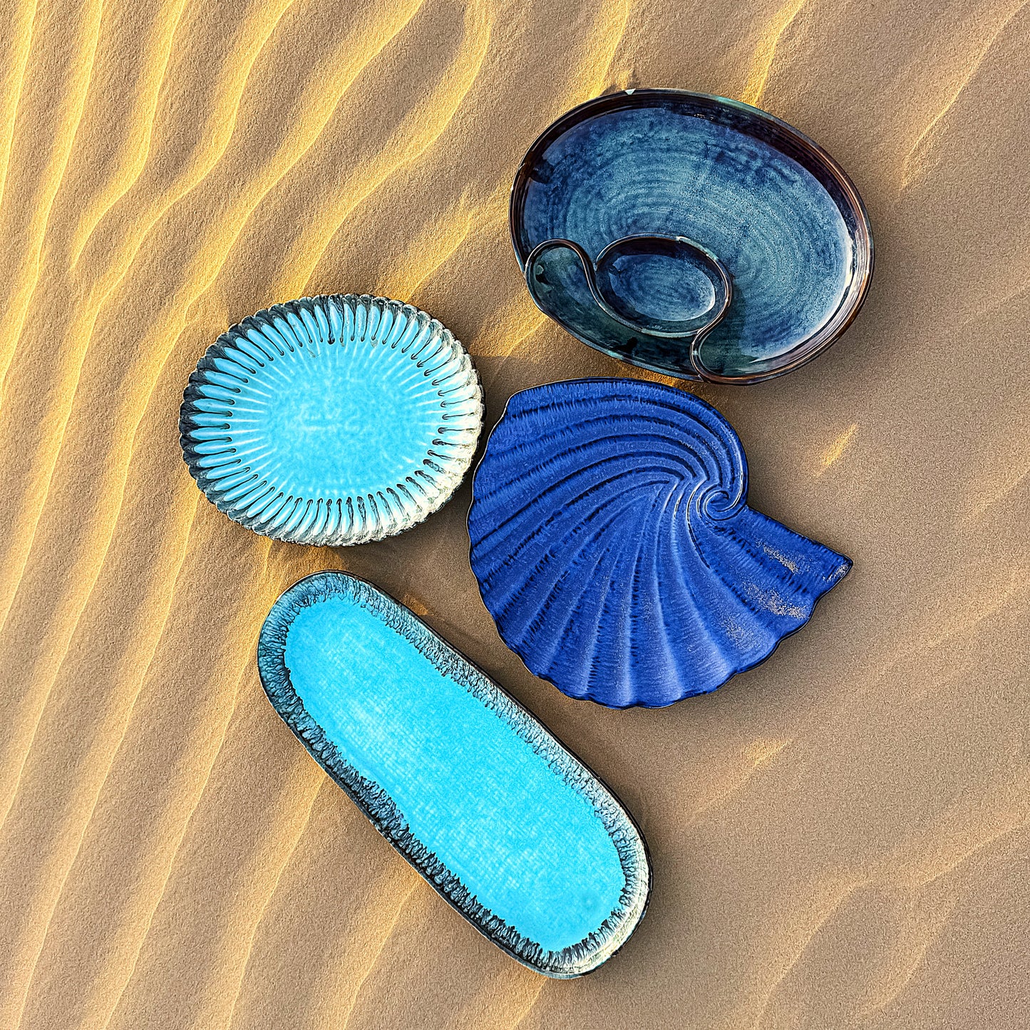 Wave Handmade Ceramic Serving Platter (Large)