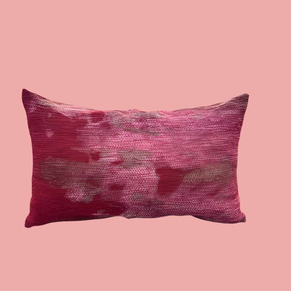 Crimson Silk Cushion