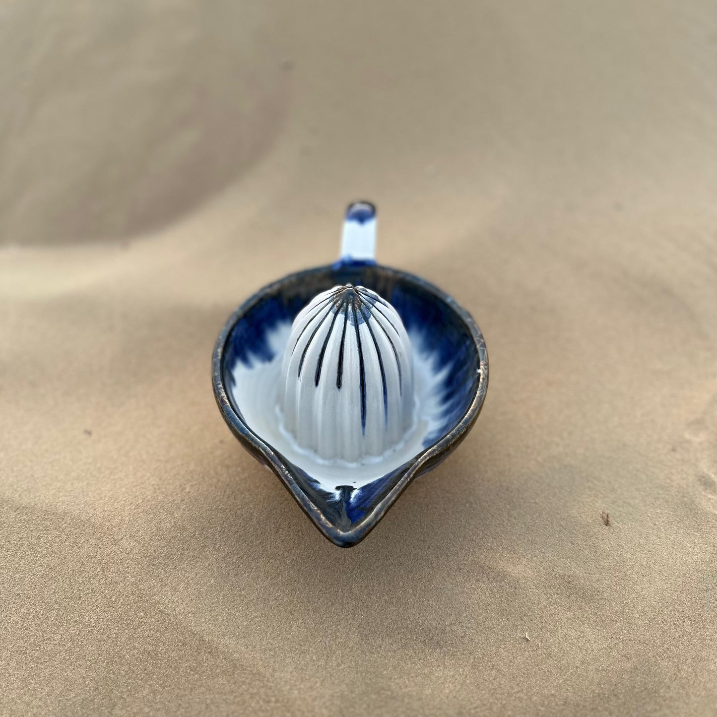 Blue & White Ceramic Juice