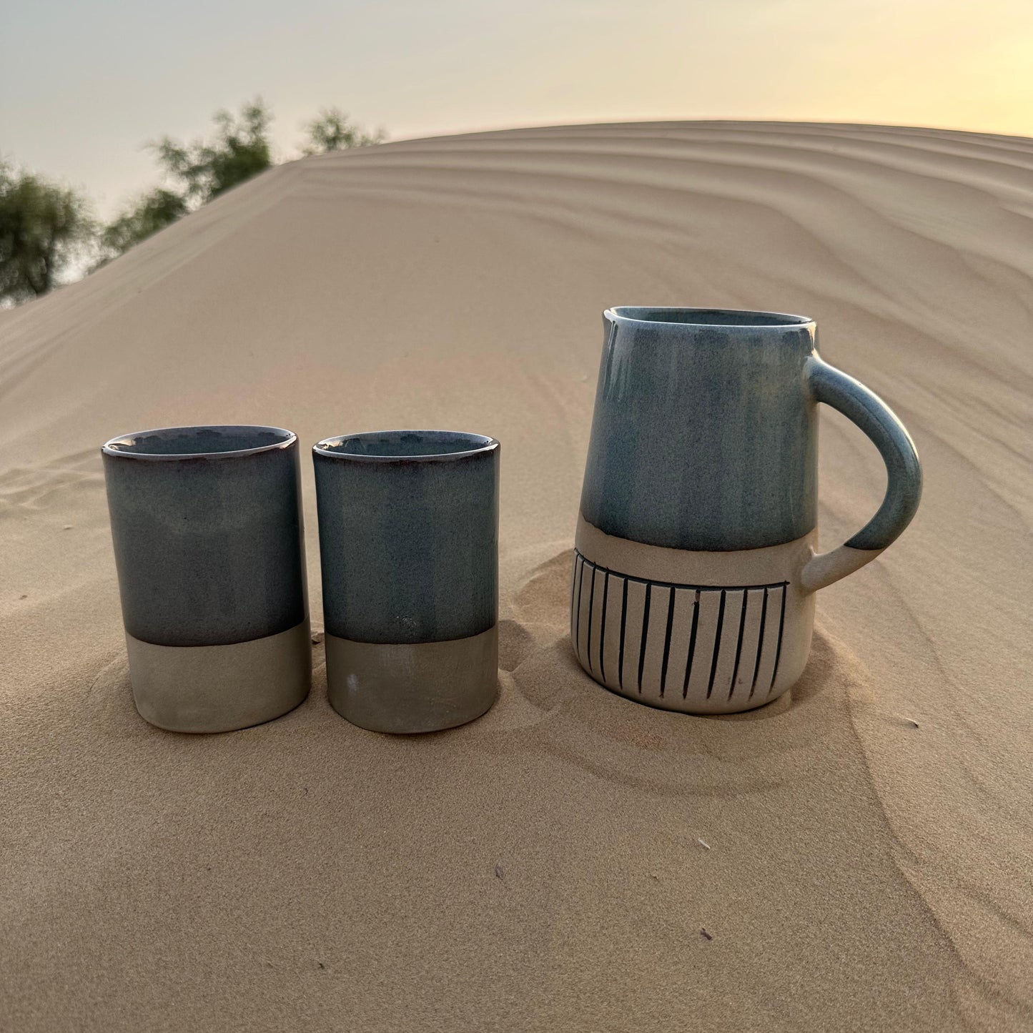 Seaside Earth Handcrafted Jug & Glass Set