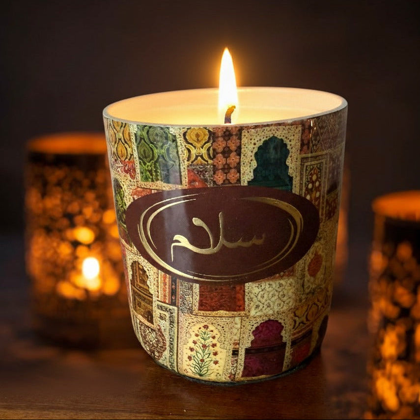 Peace Glass Soy Wax Candle in Gift Box