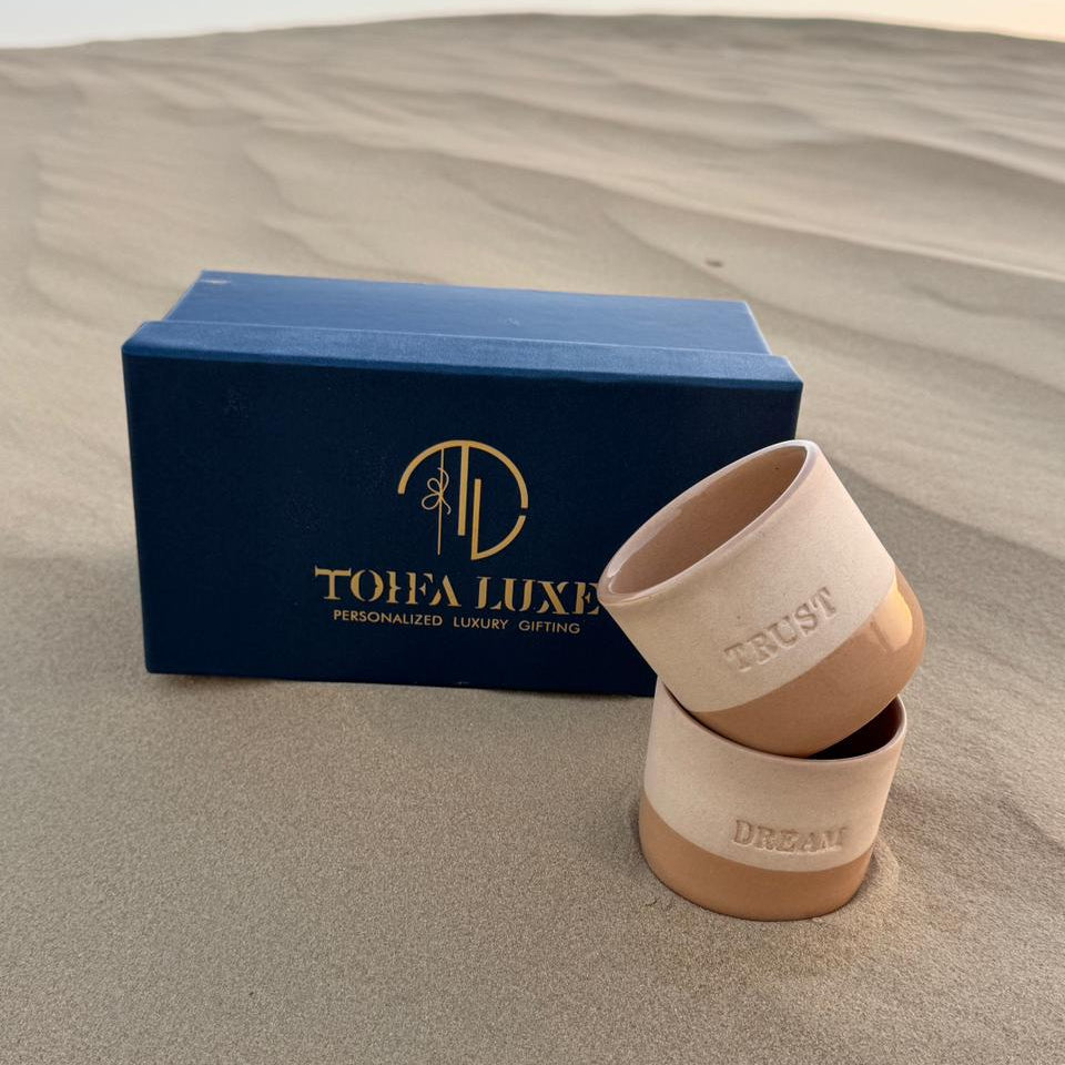 Dream and Trust Cup in Gift Box - Sand Color