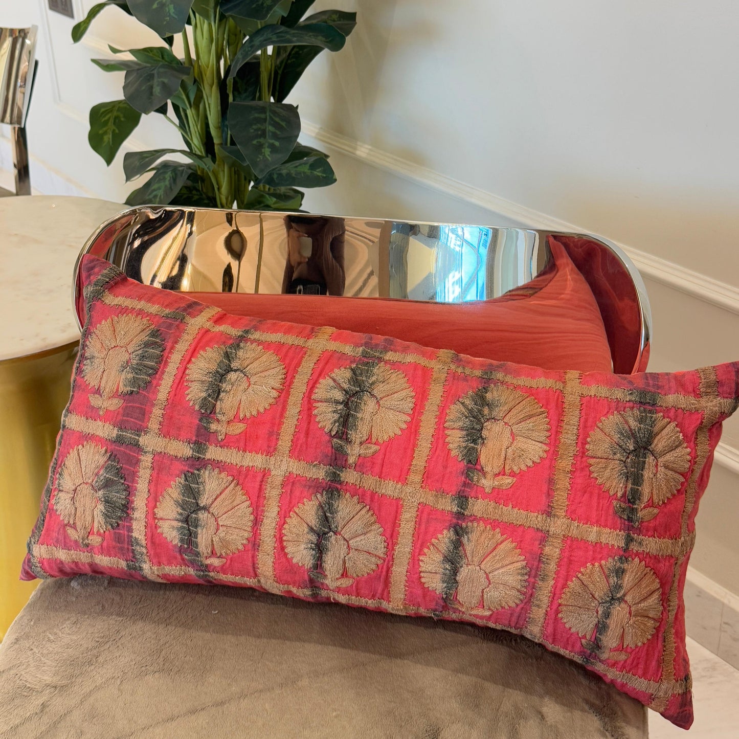 Zohra Red long Decorative Cushion
