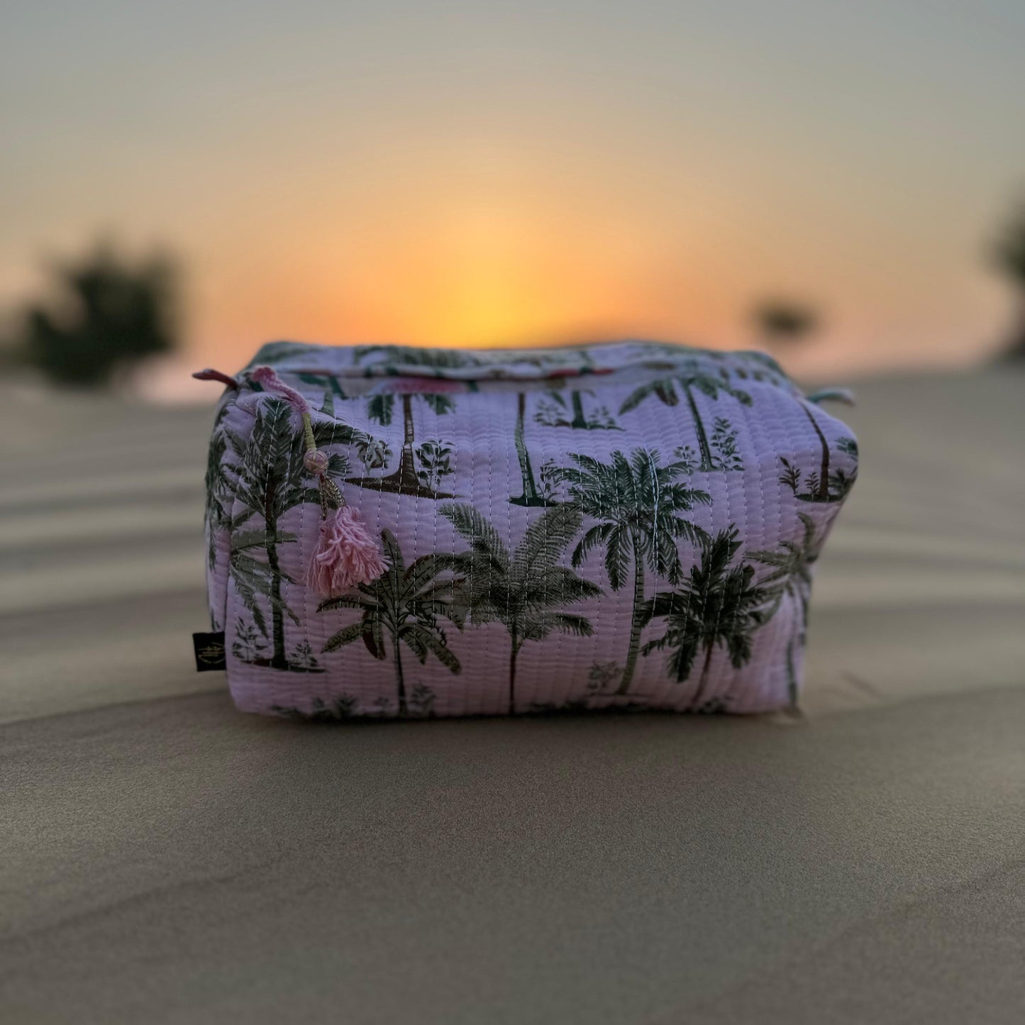 Suma Palm Handmade Block Printed Pouch - Large