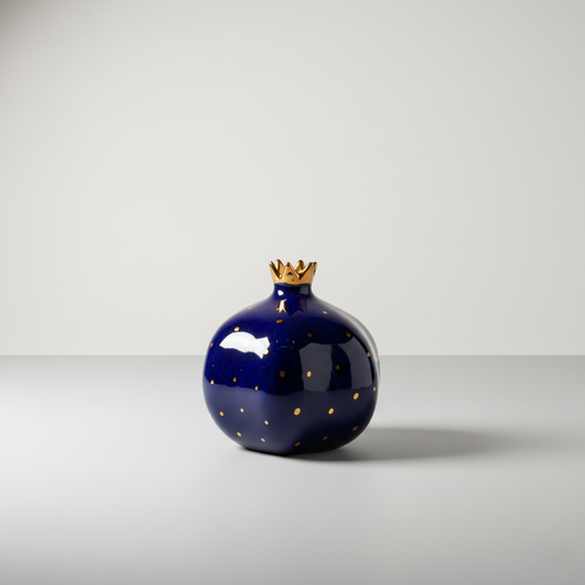 Pomegranate Ceramic Vase – Majestic Blue
