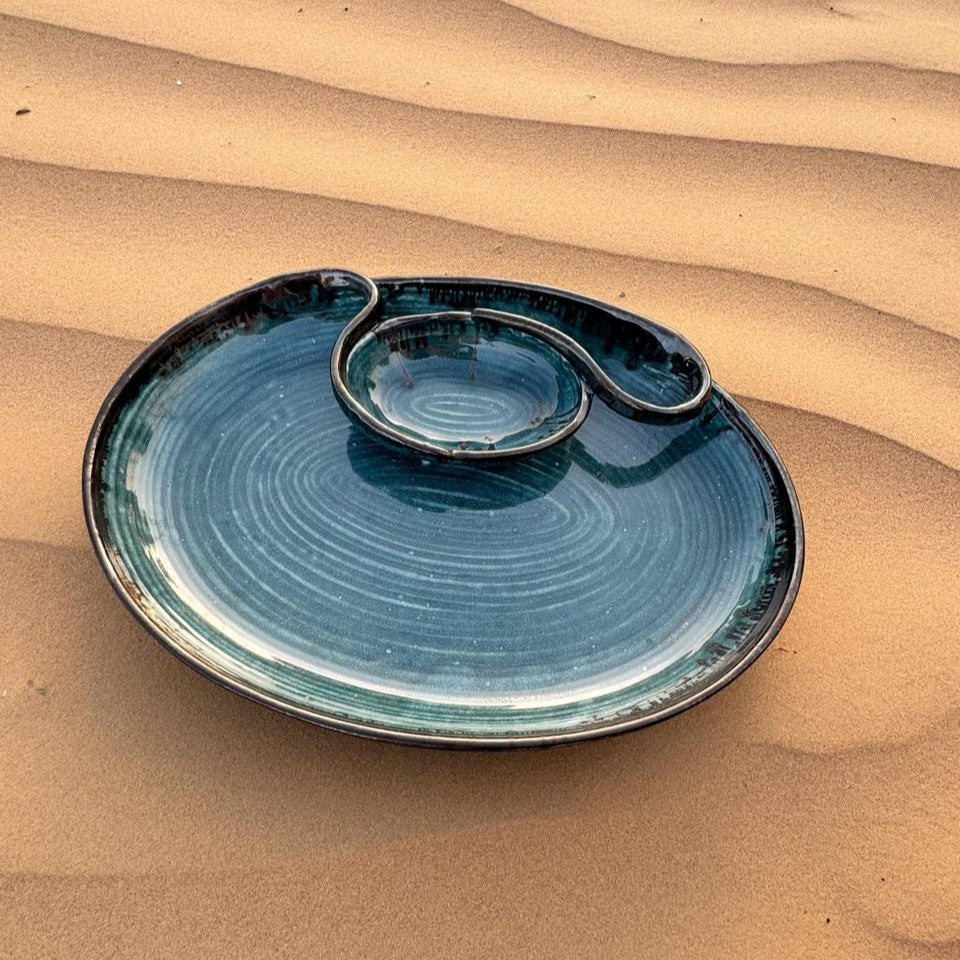 Azzura Handmade Chip & Dip Platter - Large