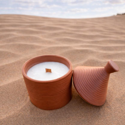 Lume Earth Clay Candle – Handcrafted Soy Wax with Wooden Wick
