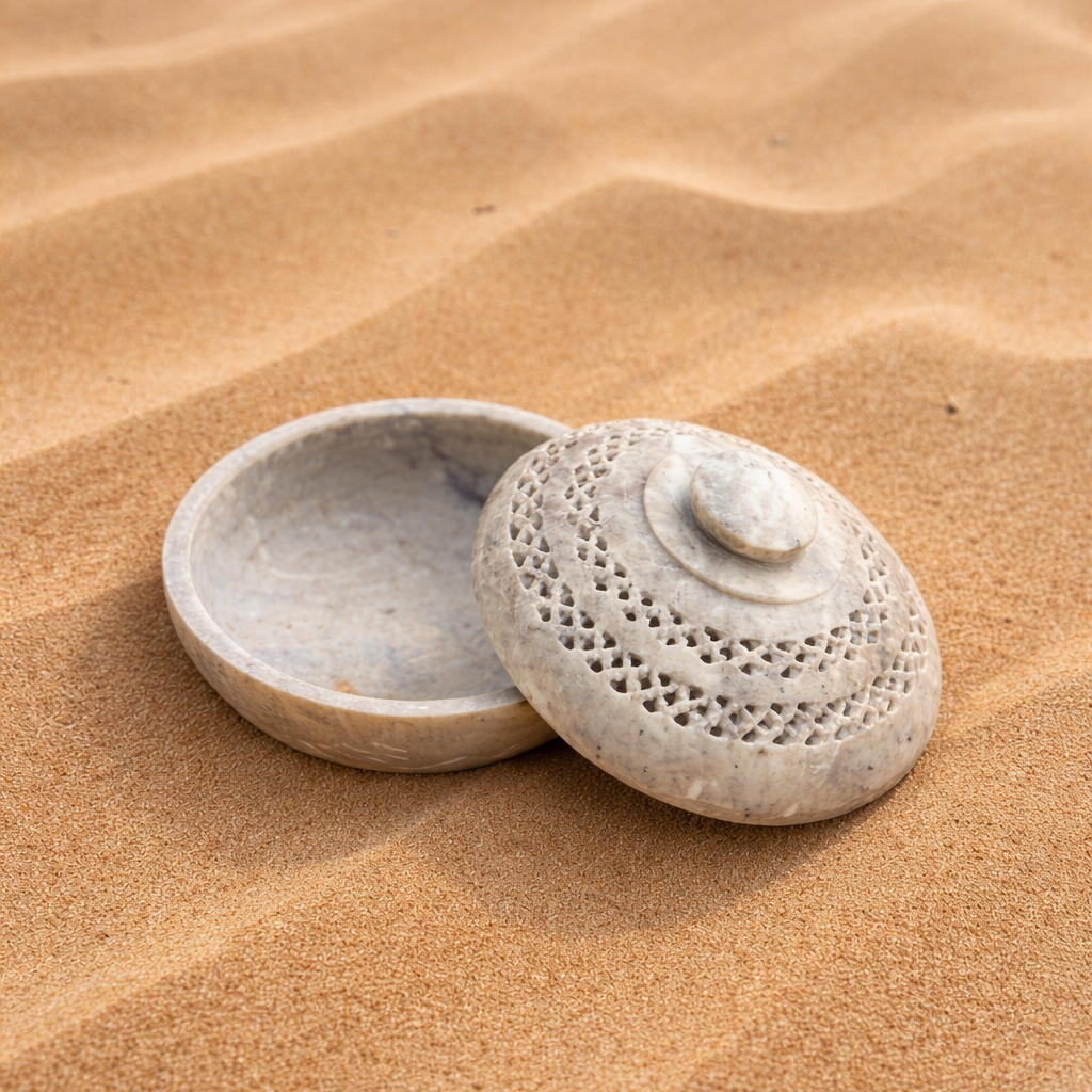 Ruh Handmade Marble Bukhoor Burner - Beige