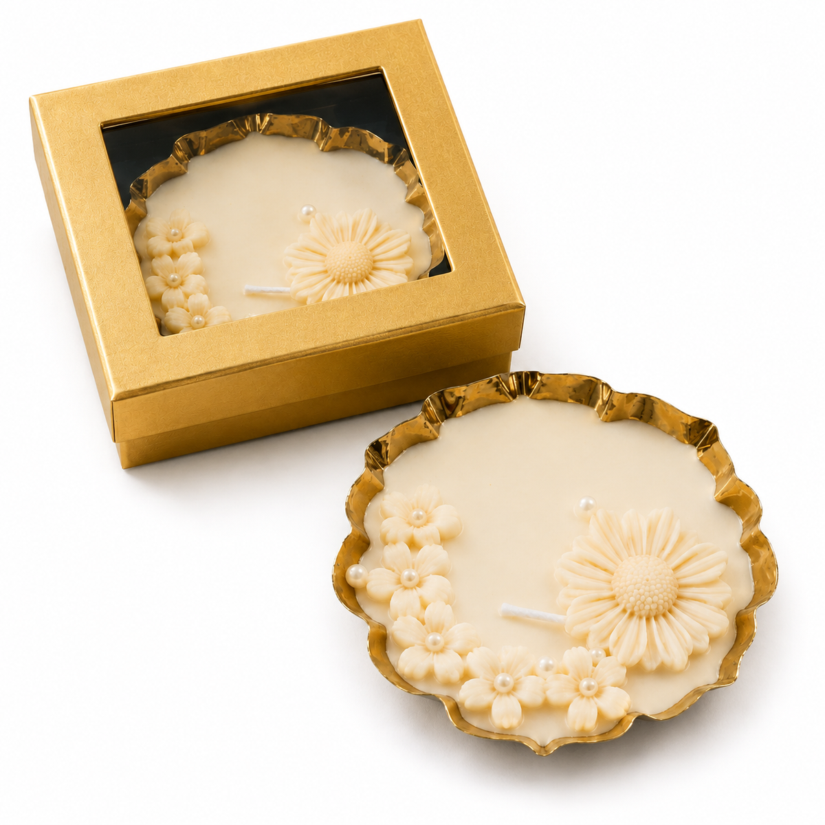 Tohfa Luxe Ivory Petal Luxury Soy Wax Candle