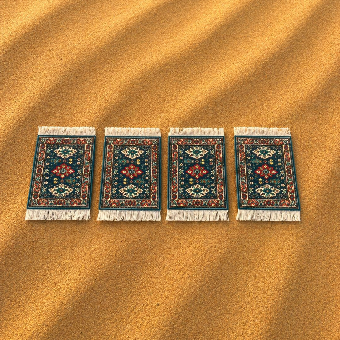 Tohfa Luxe Sahra Coaster Rug - Set of 4