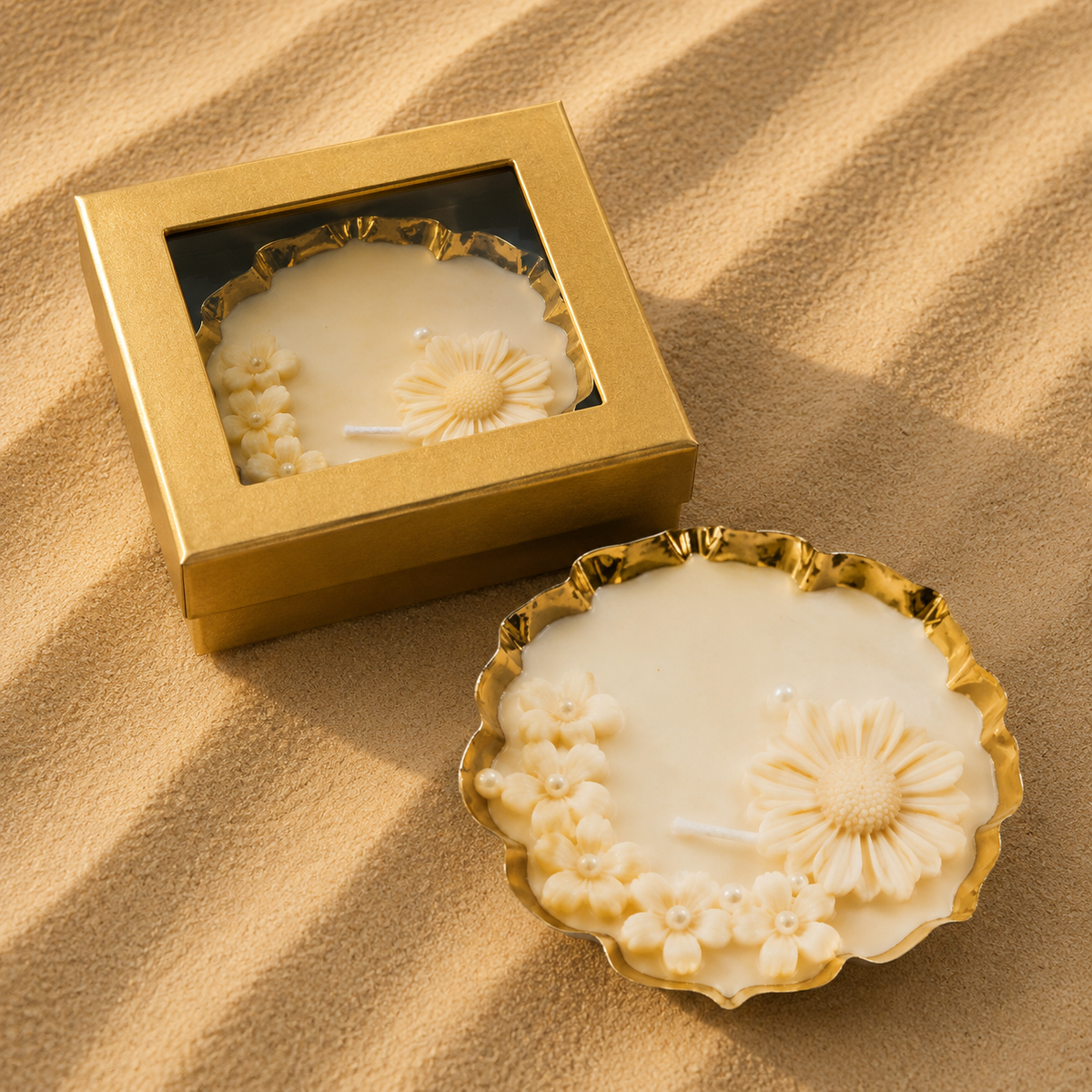 Tohfa Luxe Ivory Petal Luxury Soy Wax Candle