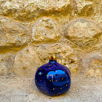 Pomegranate Ceramic Vase – Majestic Blue