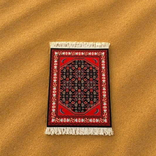 Tohfa Luxe Qamar Pattern Classic Coaster Rug Big - 23x18 cm