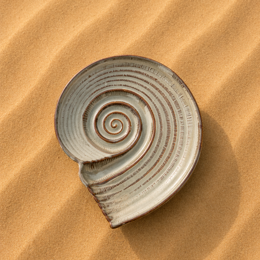 Shell Olive Handmade Ceramic Serving Platter