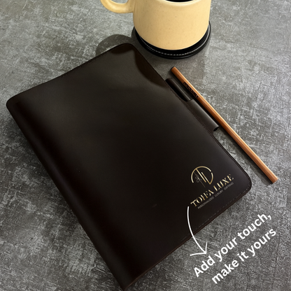Personalized Engraving Premium Leather Diary - Brown