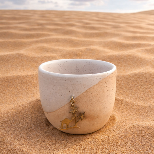 Arabian Handmade Cup – Camel & Palm Brass Charm