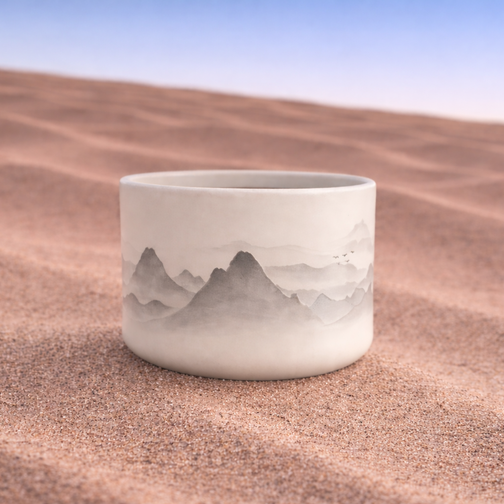 Jabal Espresso Cups – Arabic Desert Mountain Design (Set of 2)