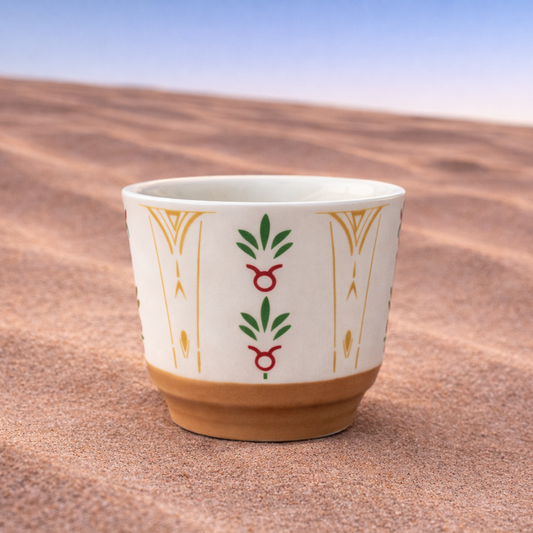Heena Ceramic Cup – Colorful Arabic Print - Single