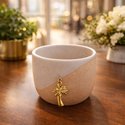 Arabian Handmade Cup – Gold Palm Brass Charm