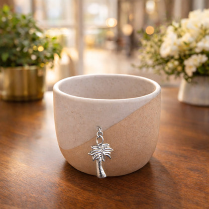 Arabian Handmade Cup – Silver Palm Brass Charm