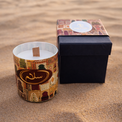 Peace Glass Soy Wax Candle in Gift Box