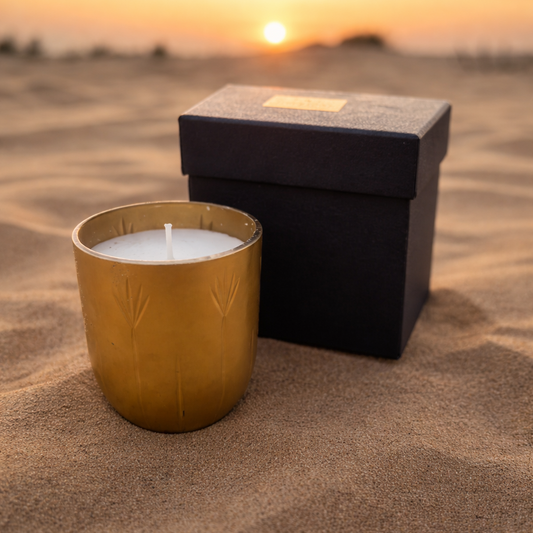 Golden Leaf Soy Candle in Gift Box