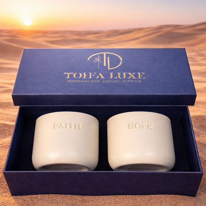 Hope and Faith - Large in Gift Box - Desert Color - Set of 2