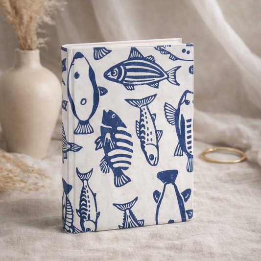 Fish Handmade Block Printed Diary
