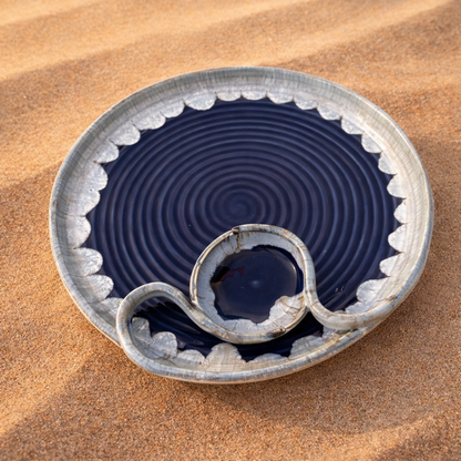 Ayla – Handcrafted Ceramic Chip & Dip Platter - Big