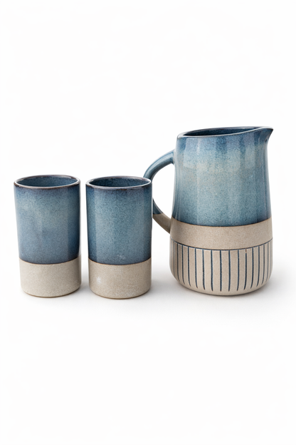 Seaside Earth Handcrafted Jug & Glass Set