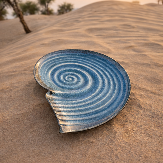 Coastal Blue Handmade Ceramic Serving Platter