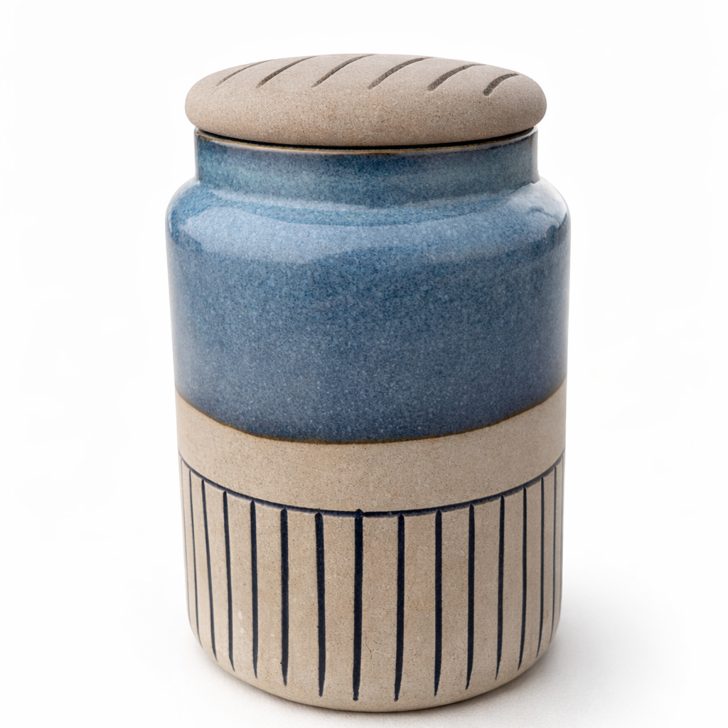 Coastal Clay Artisan Storage Jar – 14 cm