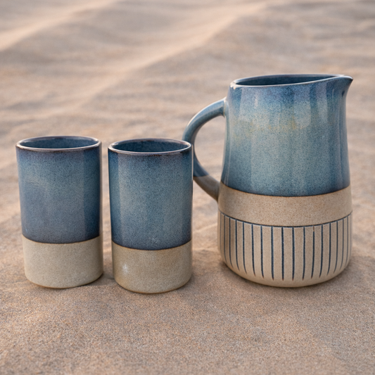 Seaside Earth Handcrafted Jug & Glass Set