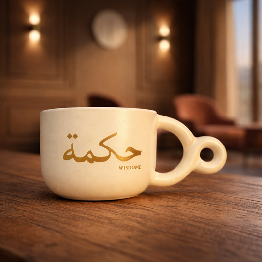 Wisdom Calligraphic Double Loop Mug