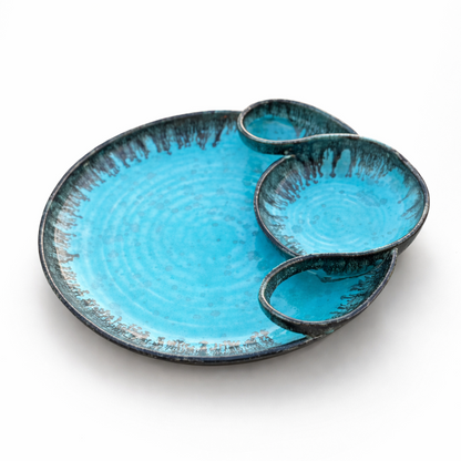 Bahira– Handcrafted Ceramic Chip & Dip Platter - Bug