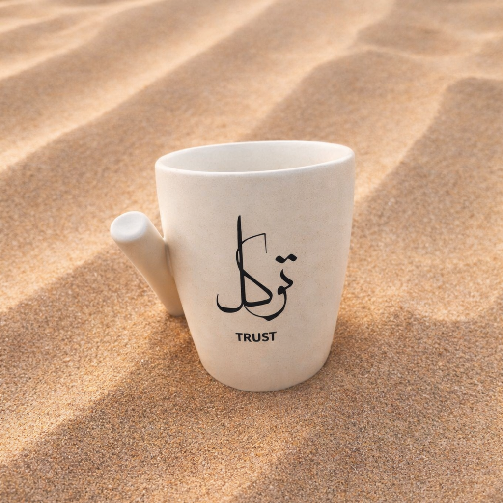 Trust Calligraphic Slant Mug