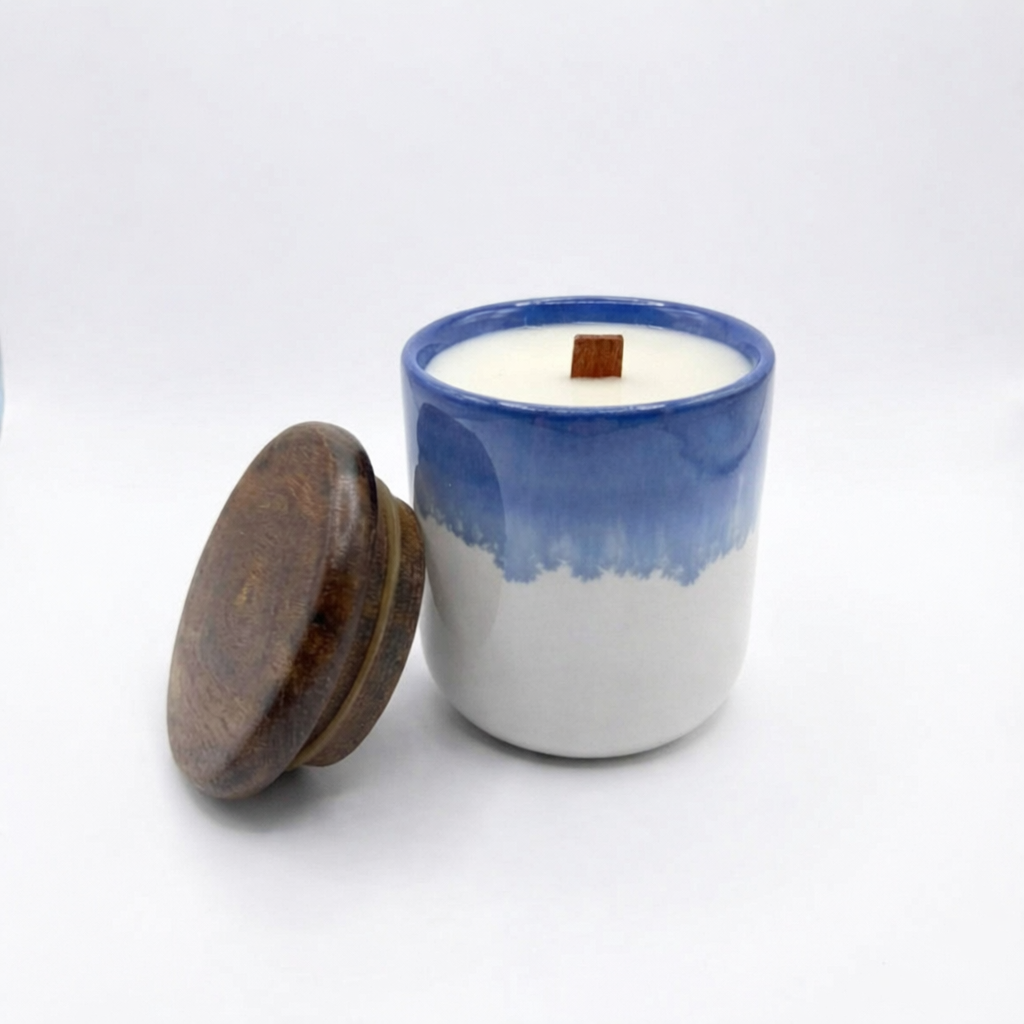 Samaa Lemongrass -Blue – Handcrafted Soy Wax Candle