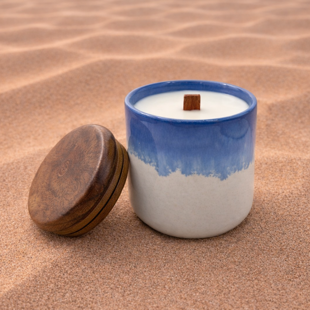 Samaa Lemongrass -Blue – Handcrafted Soy Wax Candle