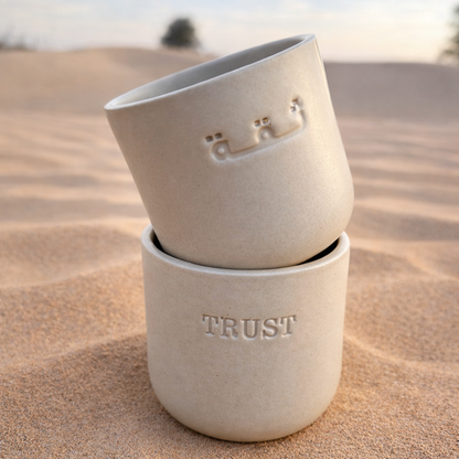 Trust Engrave Single Ceramic Cup- Large - Desert Color