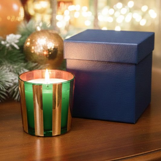 Emerald Glow Soy Candle in Gift Box